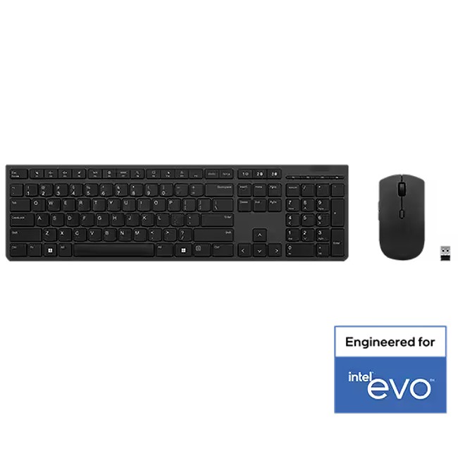 Lenovo Professional wiederaufladbare Funktastatur und -Maus Kombi #4X31K03945 Campus